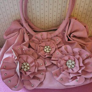 Used Unbranded Floral Jeweled Bag